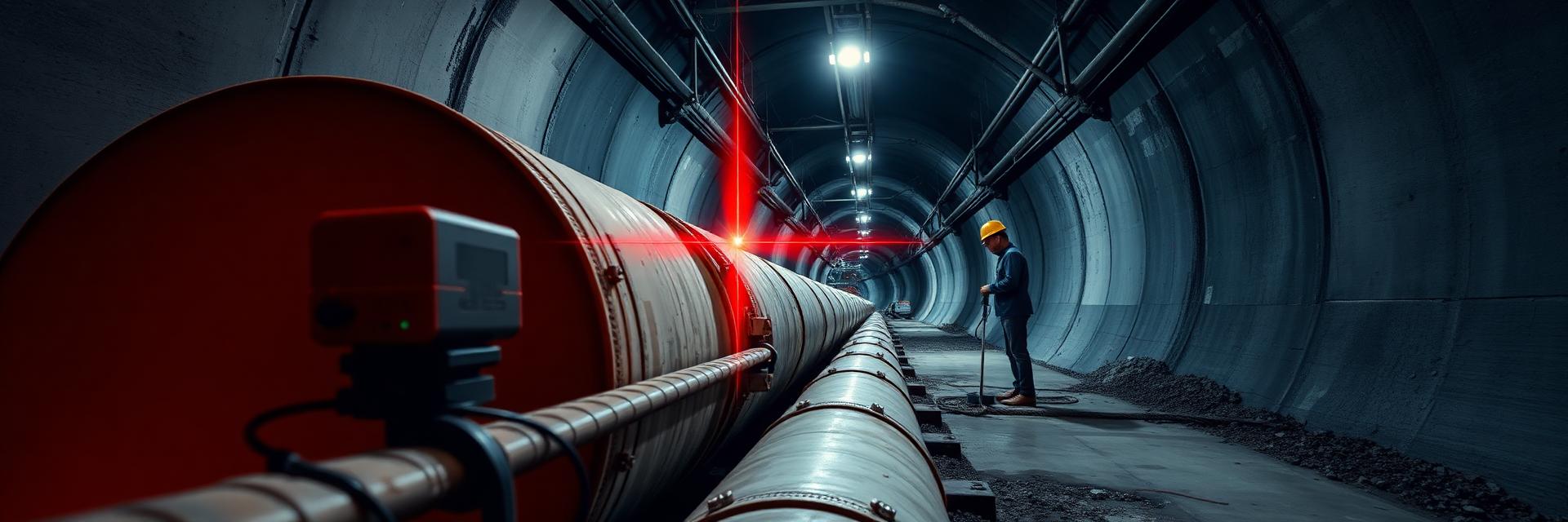 SLP25 Precision Pipe Laying Laser in action